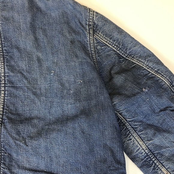 Dubble Ware 60's Denim Chore Jacket Wool Blanket Lined Vintage Workwear Coat - Picture 5 of 16